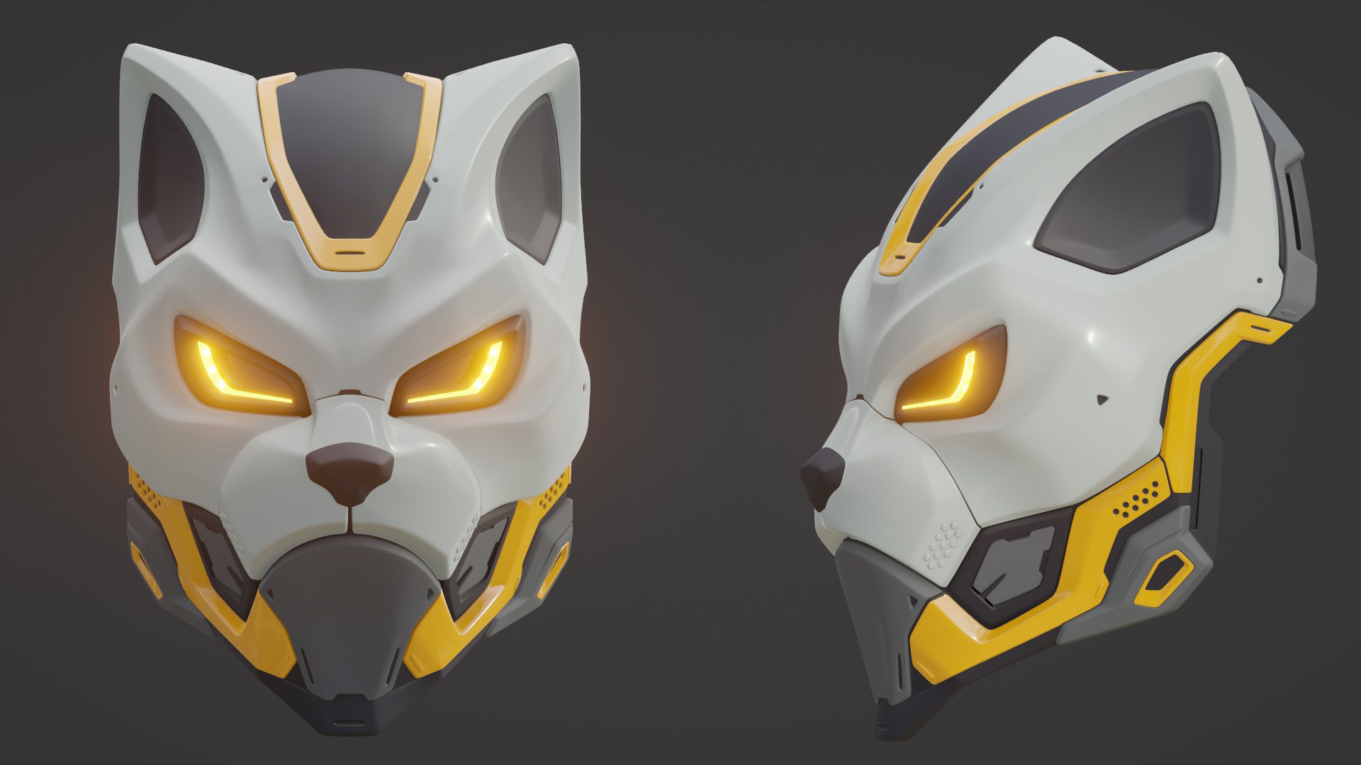 EVO CAT- cosplay sci-fi mask - DIGITAL STL FILE for 3D-PRINTING 3D print model_5