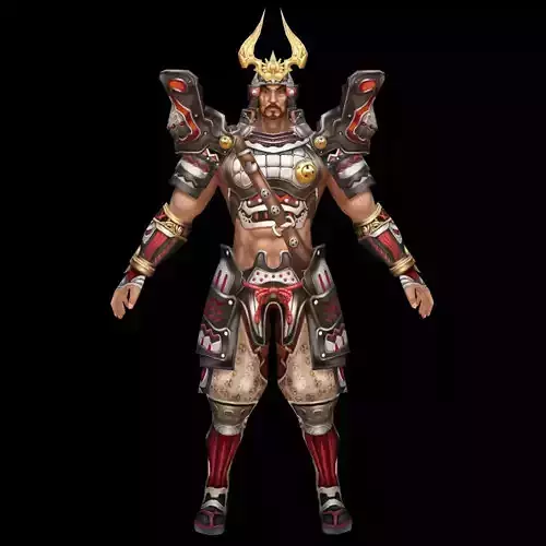 fantasy warrior Low-poly 3D model