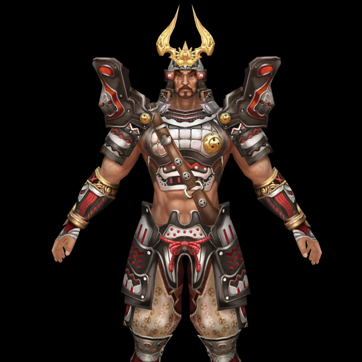 fantasy warrior Low-poly 3D model_2