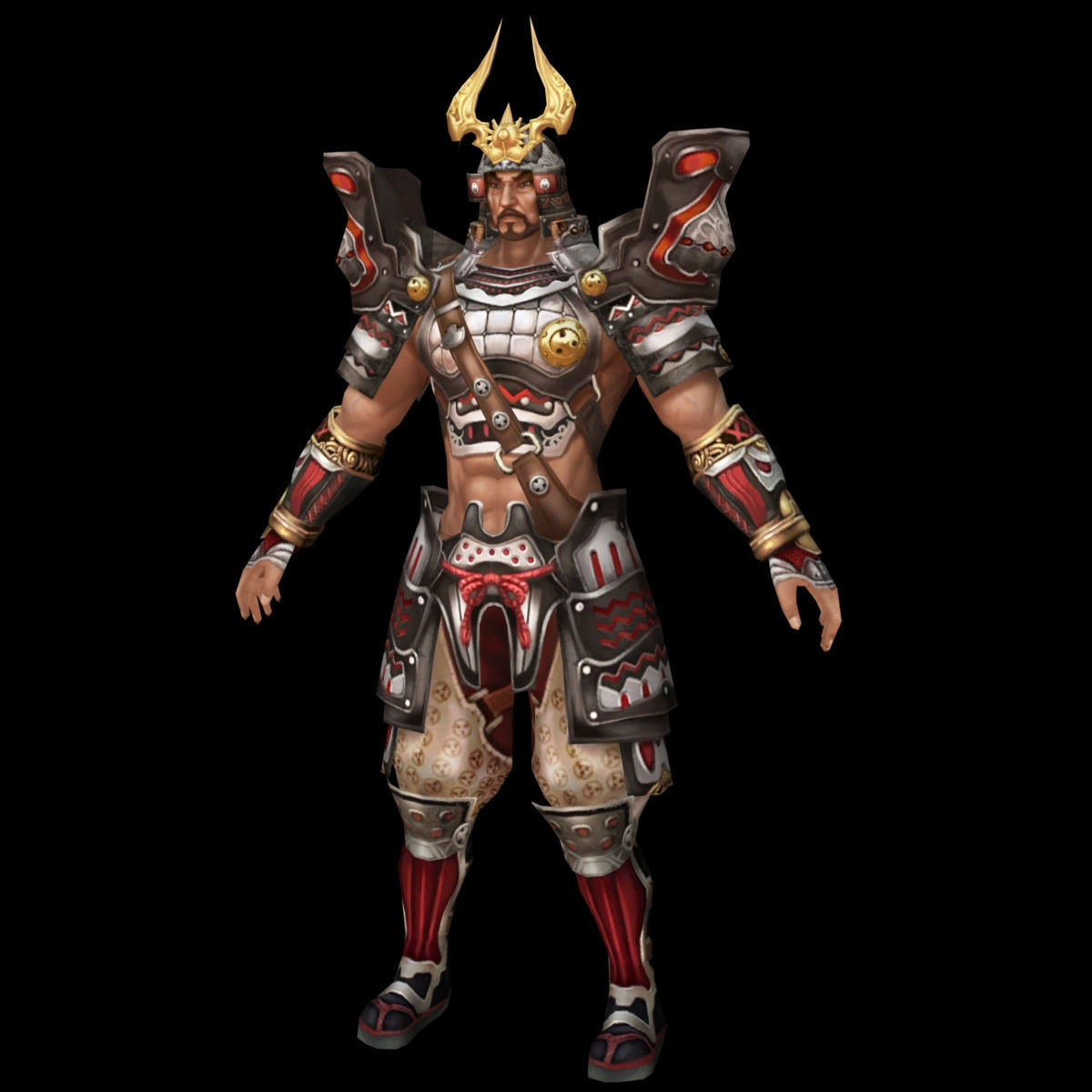 fantasy warrior Low-poly 3D model_1