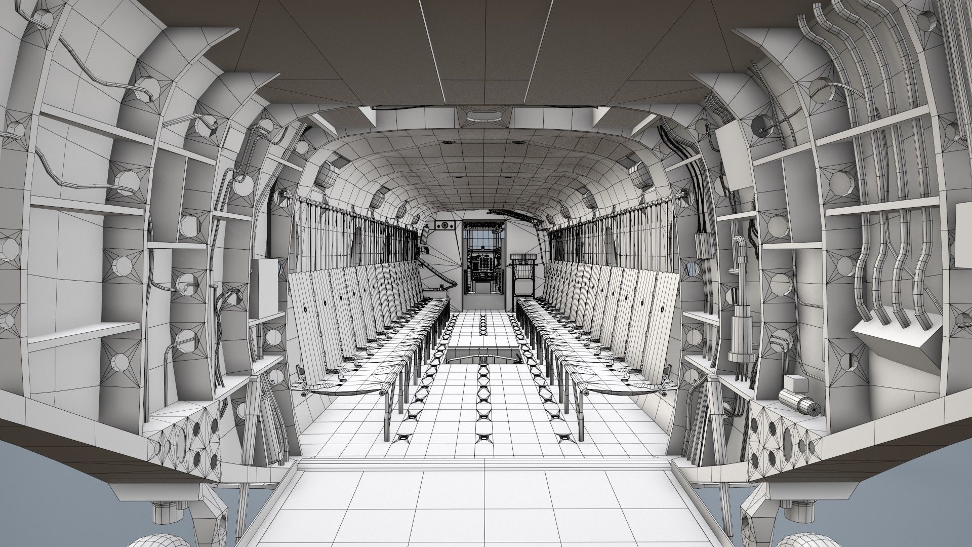  CH-47 Chinook Luftwaffe Static Low-poly 3D model_29