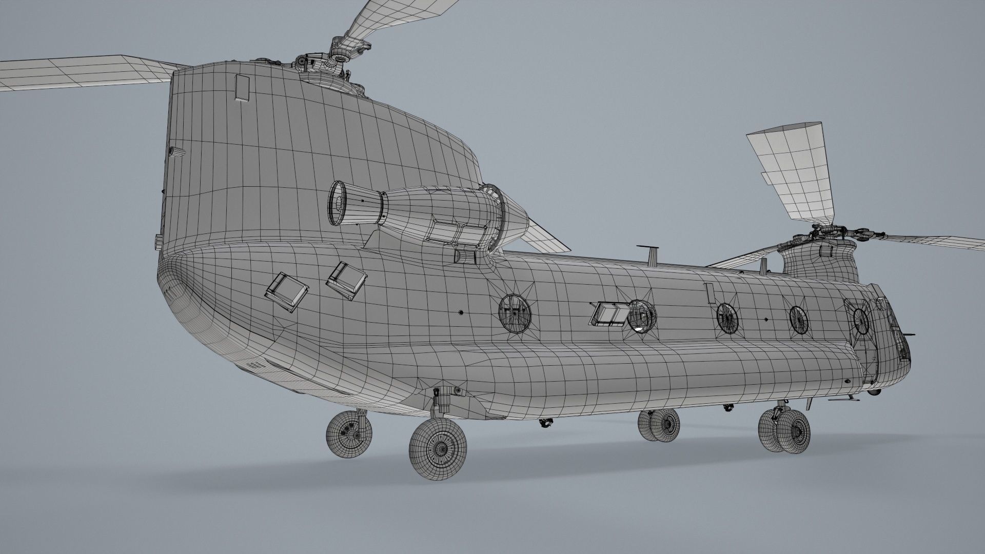  CH-47 Chinook Luftwaffe Static Low-poly 3D model_34