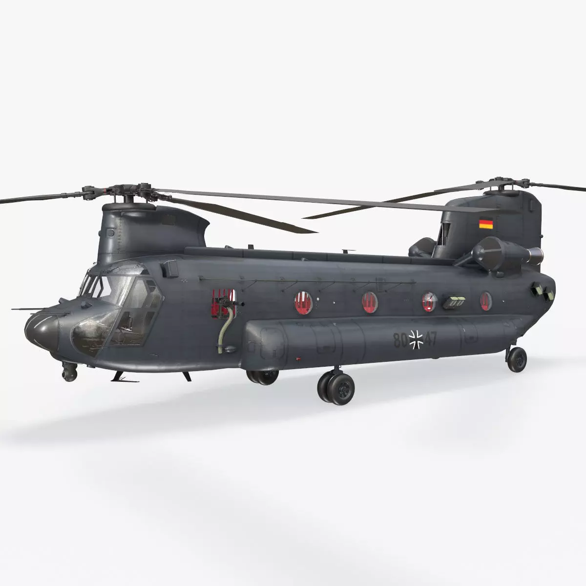  CH-47 Chinook Luftwaffe Static Low-poly 3D model_0