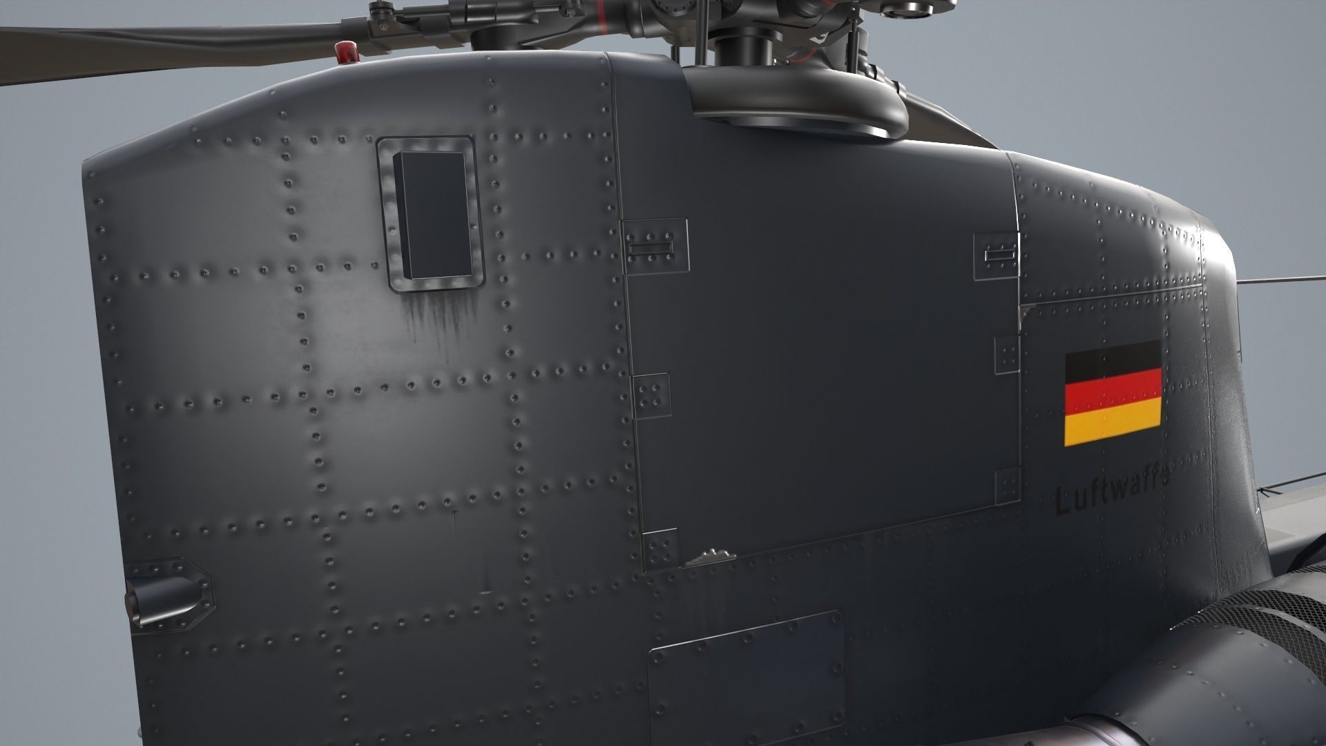  CH-47 Chinook Luftwaffe Static Low-poly 3D model_11