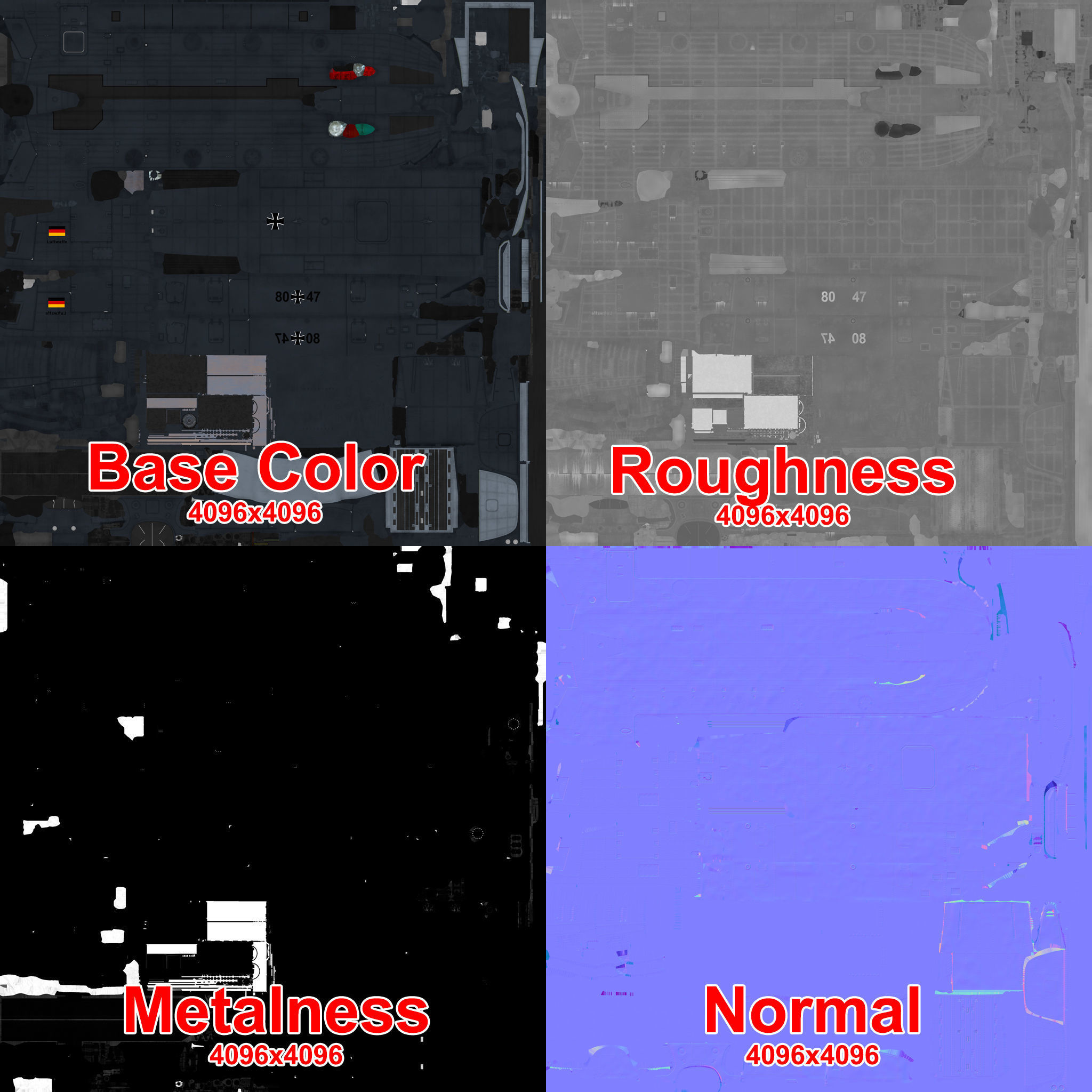  CH-47 Chinook Luftwaffe Static Low-poly 3D model_38