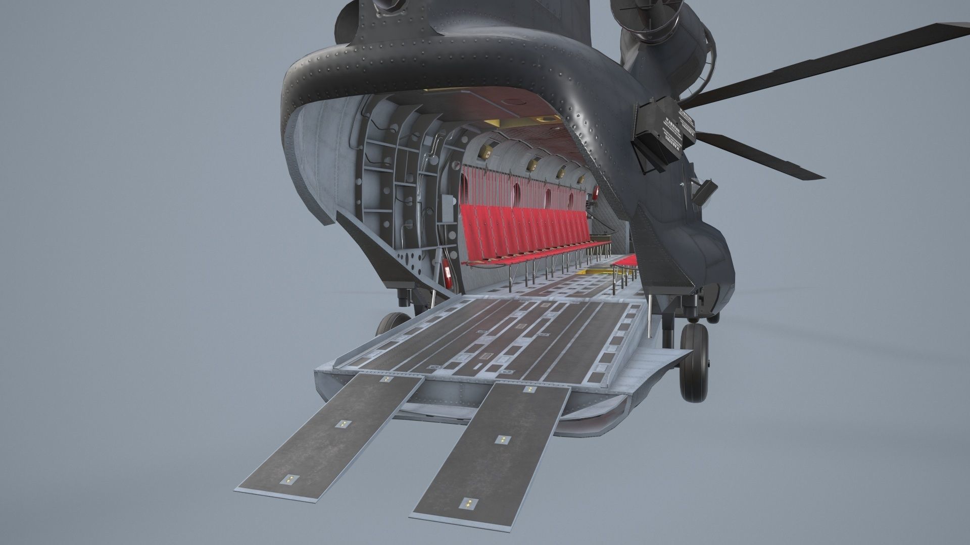  CH-47 Chinook Luftwaffe Static Low-poly 3D model_16