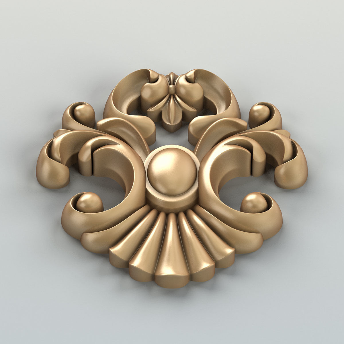 Carved decor central 046 3D model_3