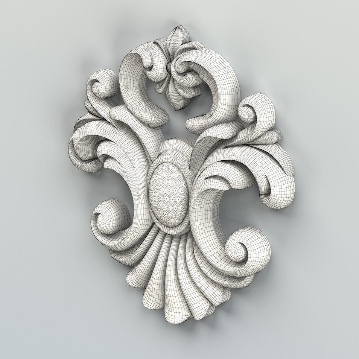 Carved decor central 046 3D model_6
