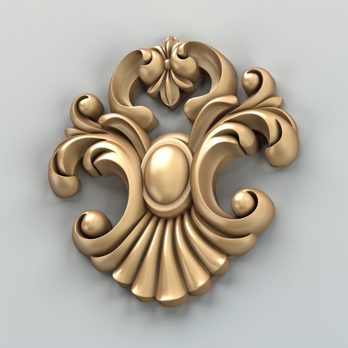 Carved decor central 046 3D model_4
