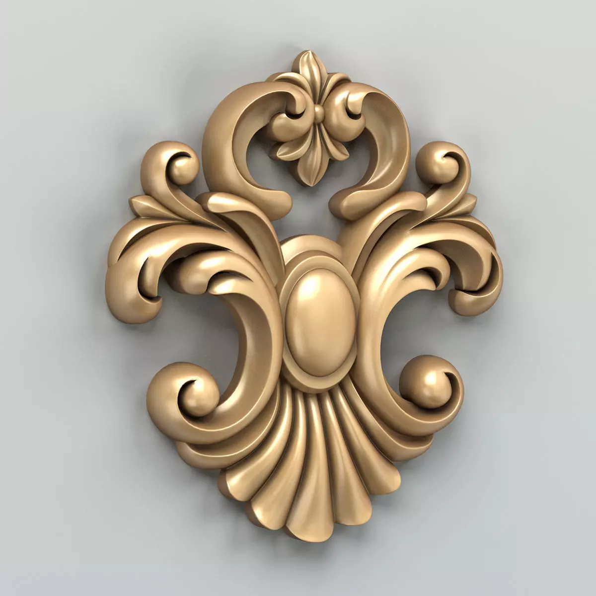 Carved decor central 046 3D model_0