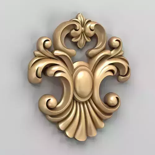 Carved decor central 046 3D model