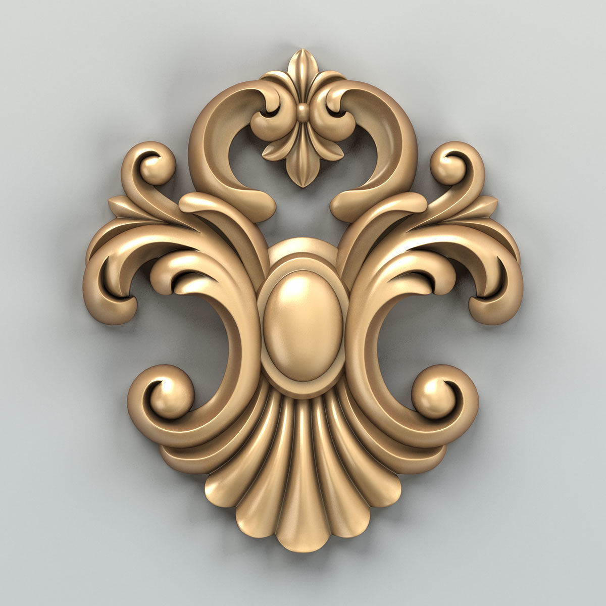 Carved decor central 046 3D model_1