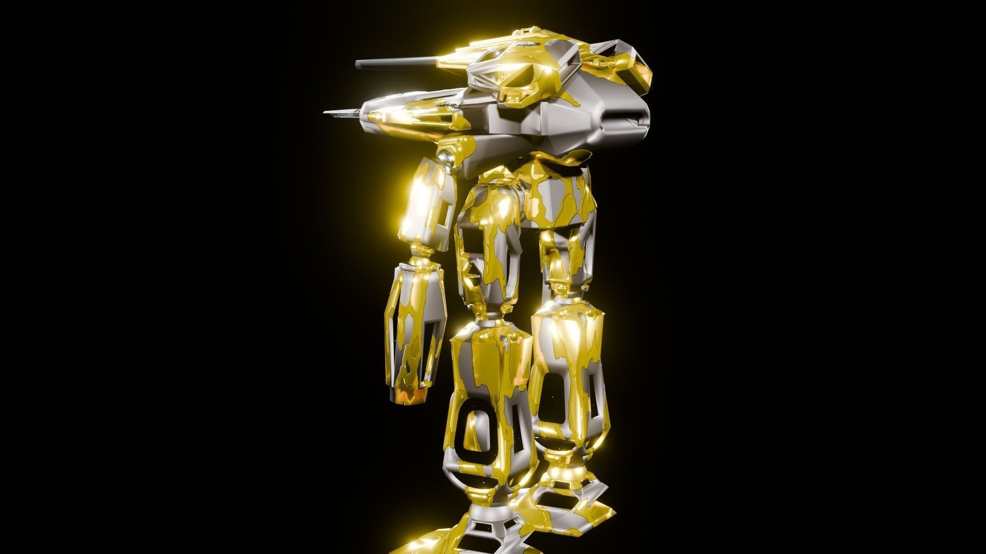 Robot Low-poly 3D model_4