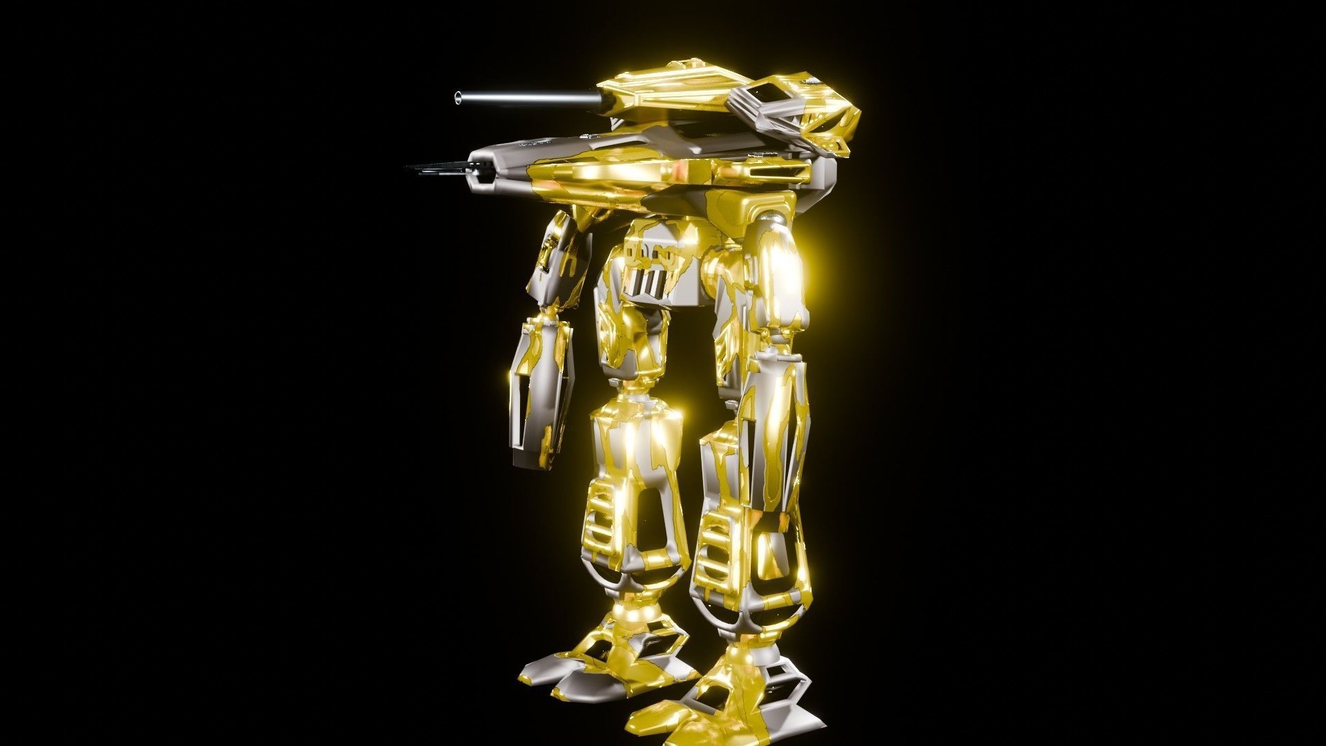 Robot Low-poly 3D model_3