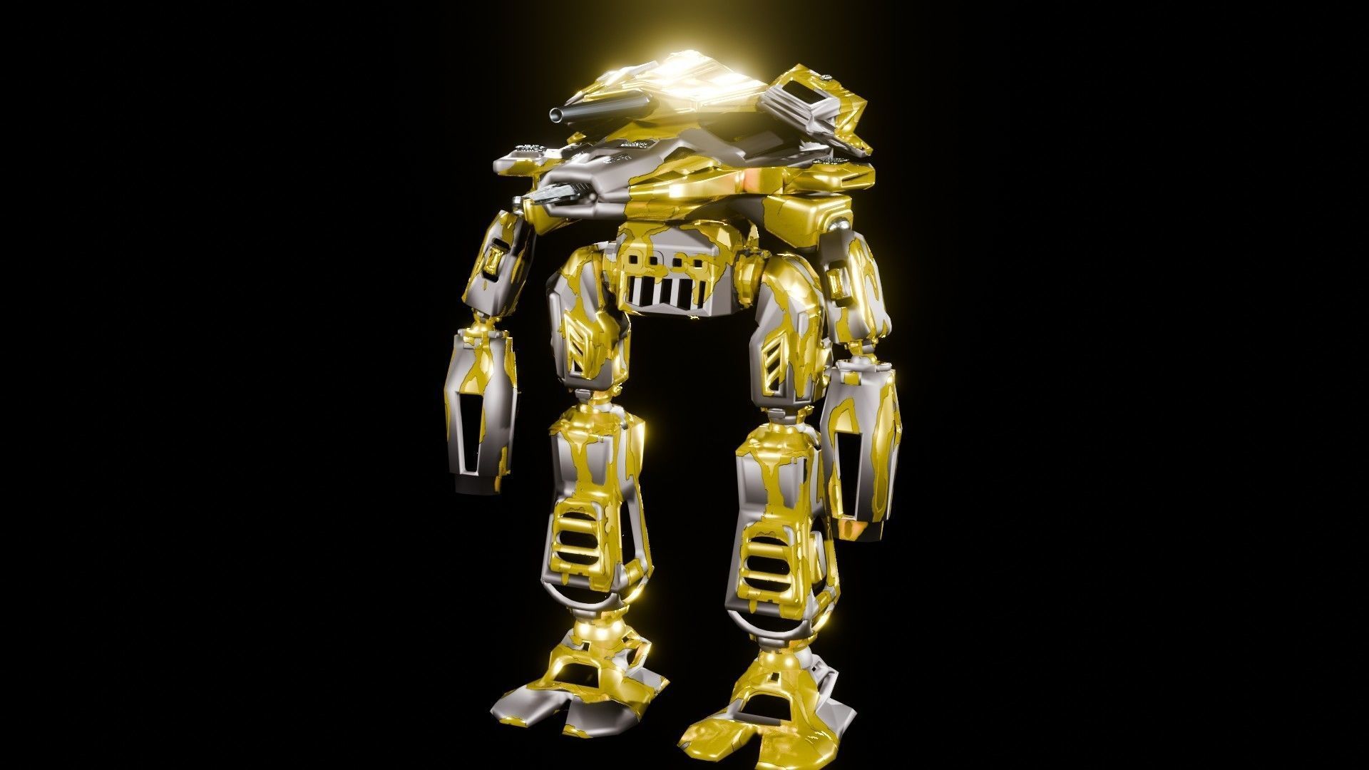 Robot Low-poly 3D model_8