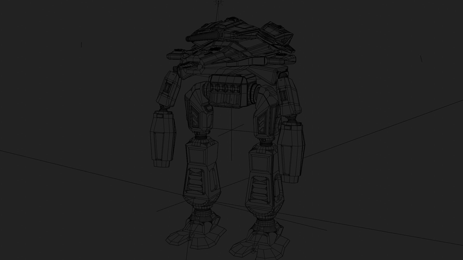 Robot Low-poly 3D model_7