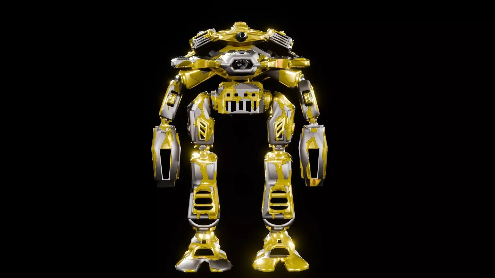 Robot Low-poly 3D model_0