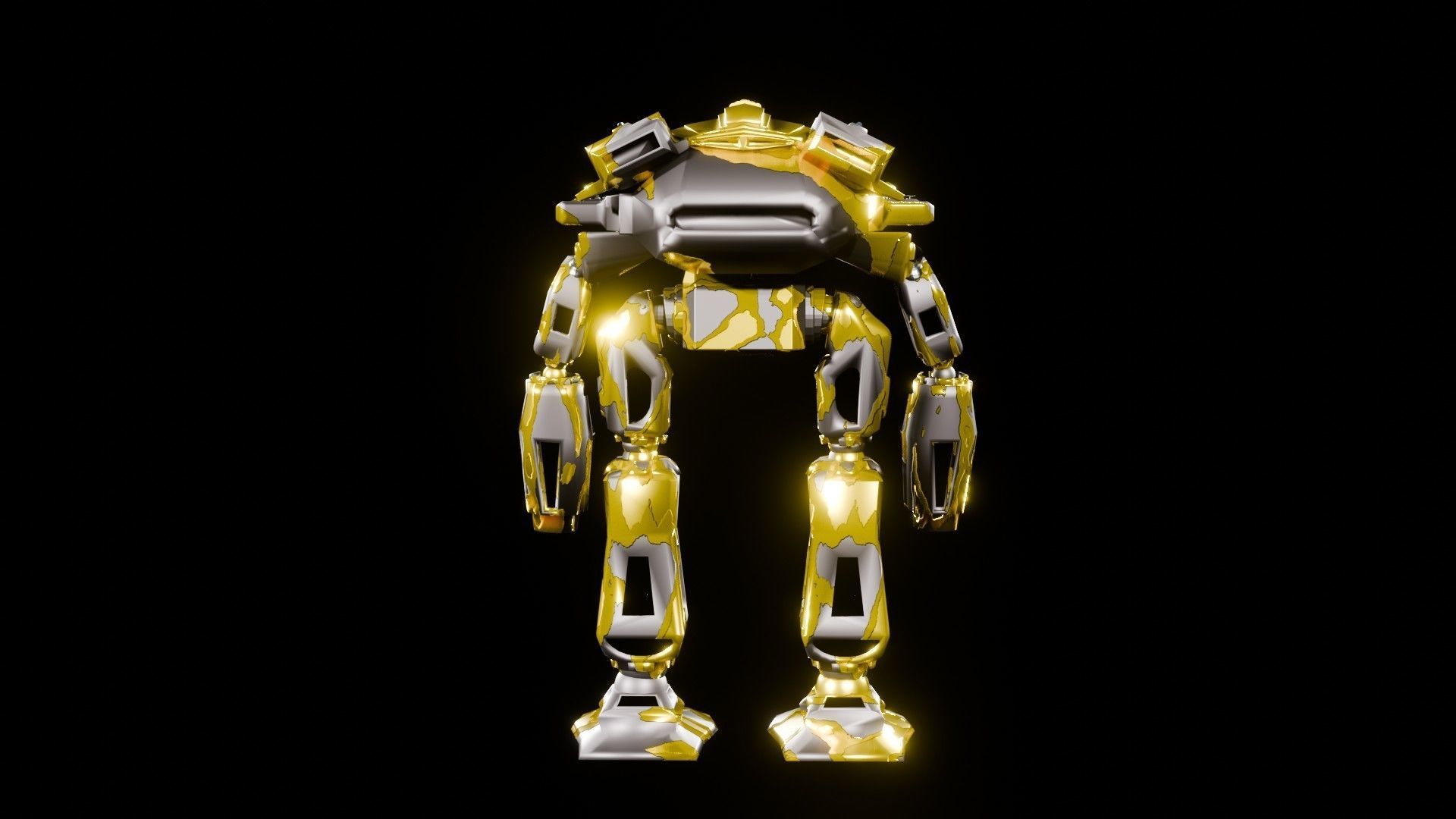 Robot Low-poly 3D model_5