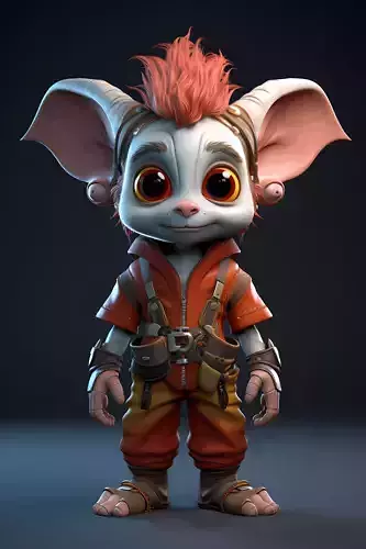Stylized mesh fantasy character