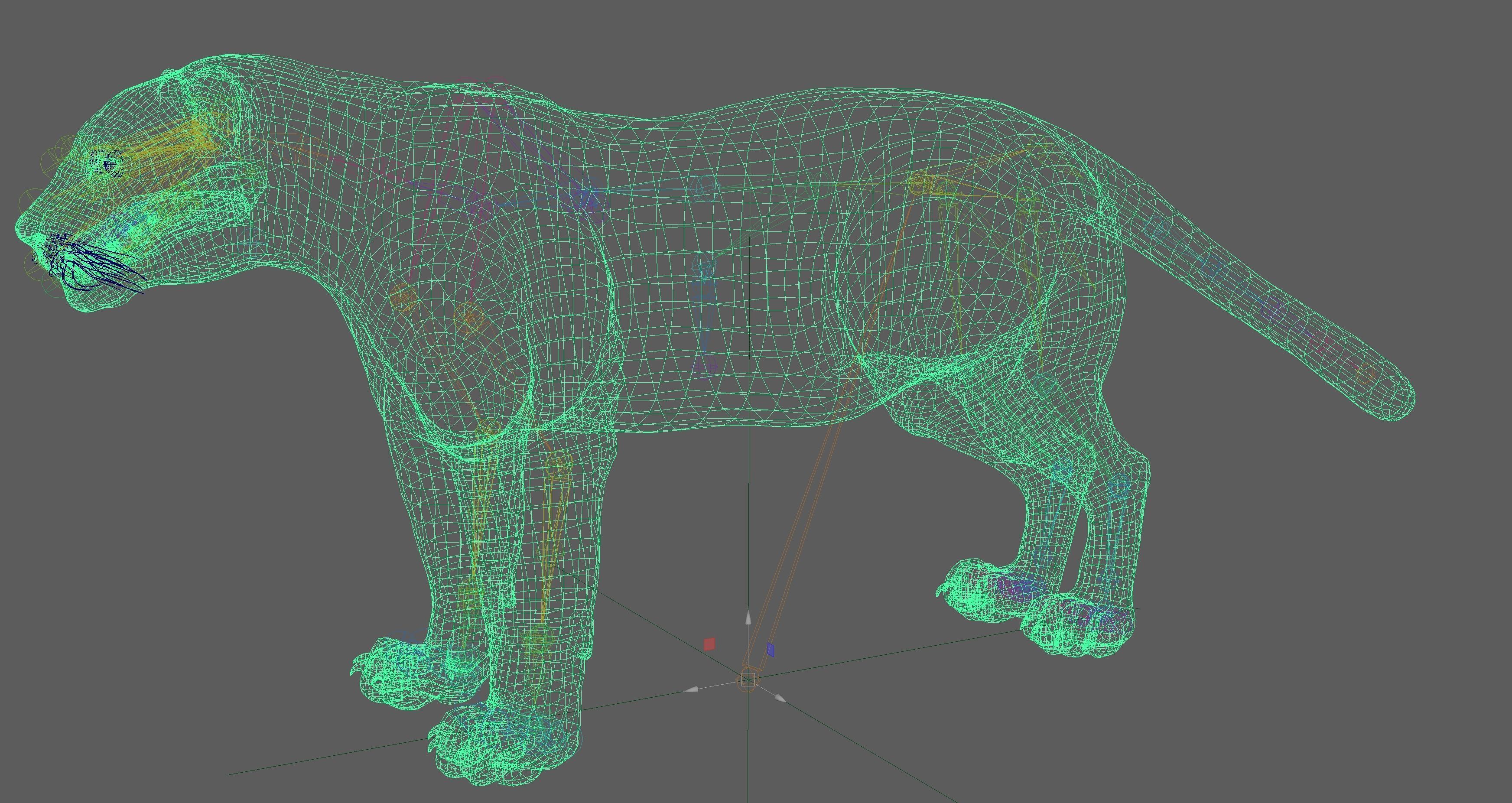 Jaguar Rigged 3D model_15