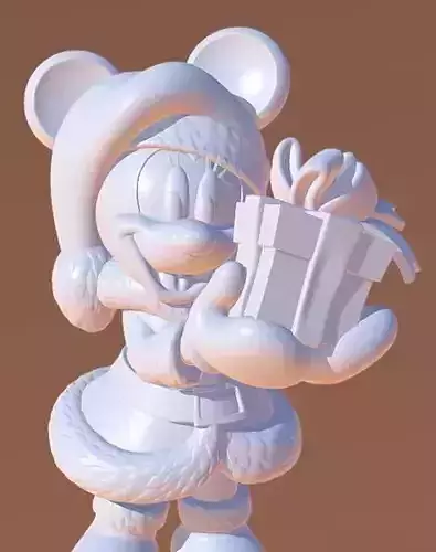 Minnie Christmas 3D Printed Figurine