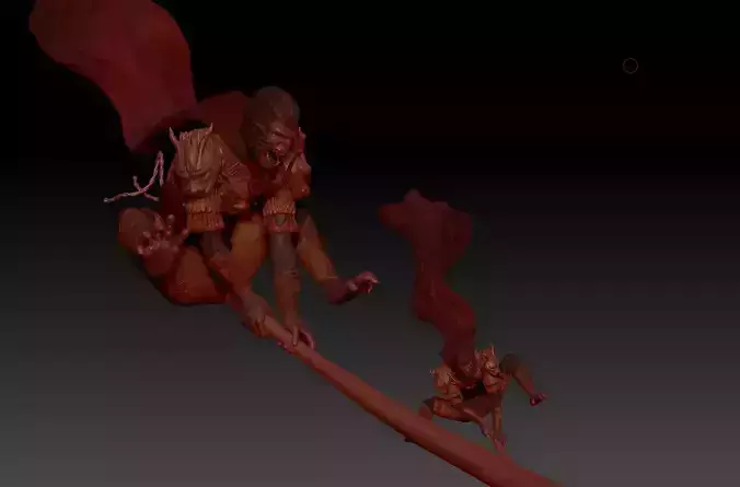 Monkey King 3D Printing Sculpture