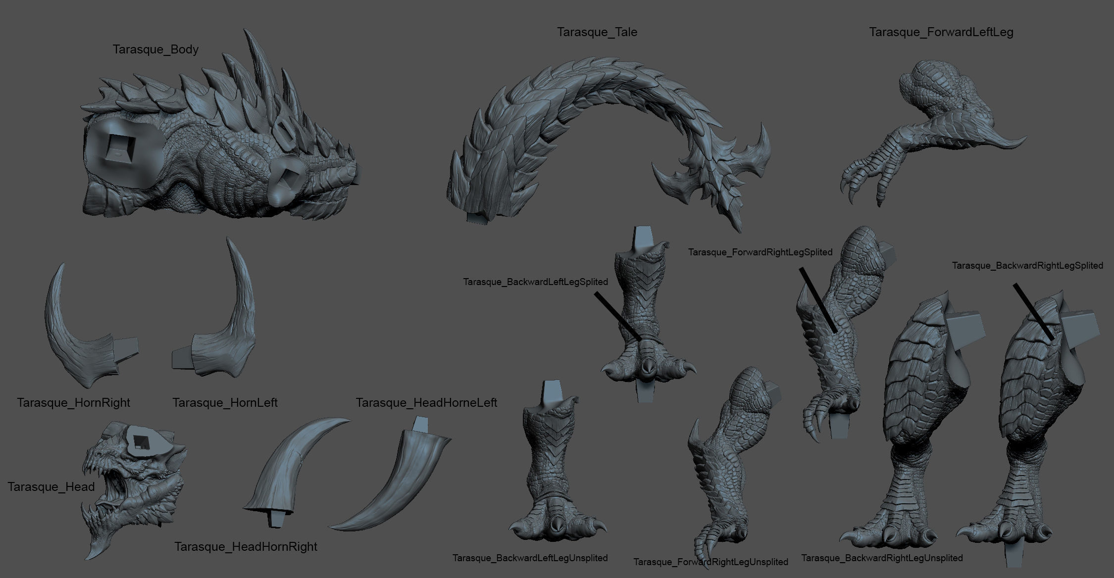 Mostruo 3D Printed Sculpture 3D print model_1