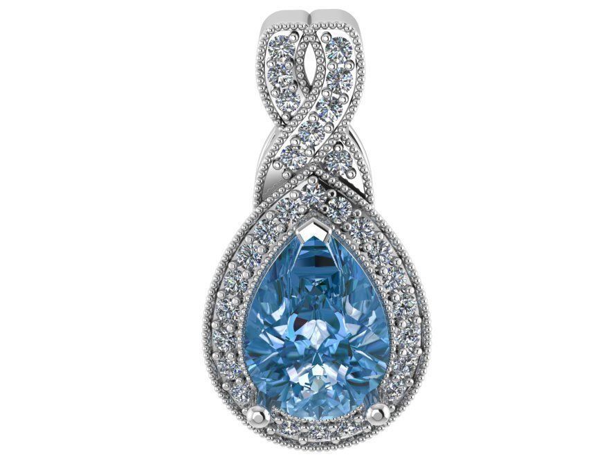 Pear Halo Pendant 1533 3D print model_2