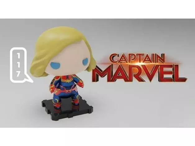 Captain Marvel 3D Print Model 3D print model