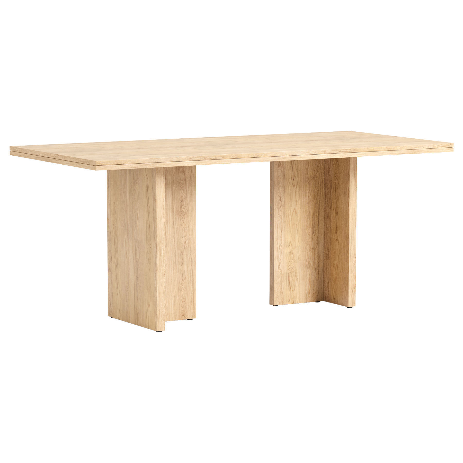 Romeo Offset Dining Table 3D model_3