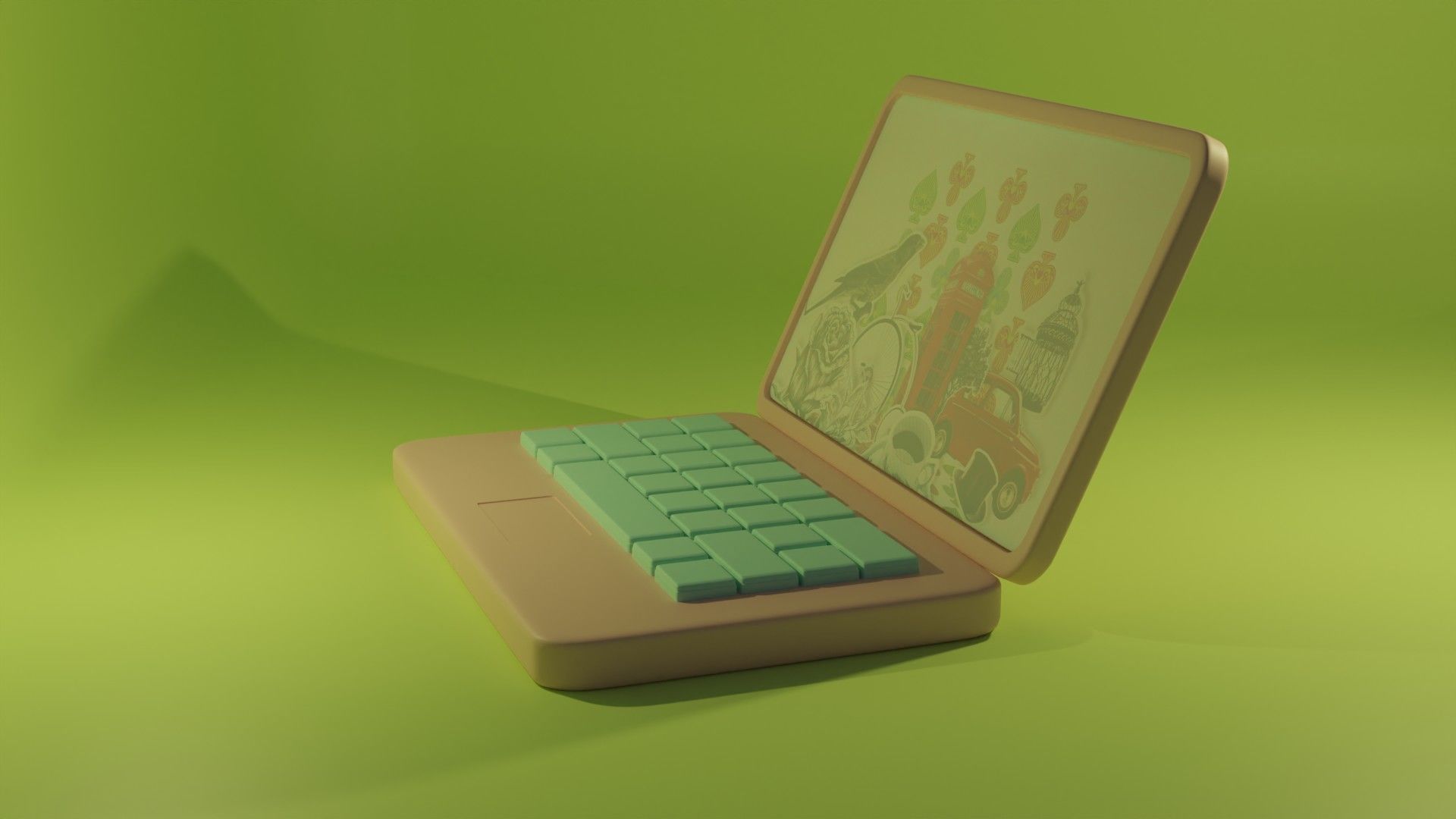 3D model Stylized Cartoon Laptop 01 VR / AR / low-poly | CGTrader