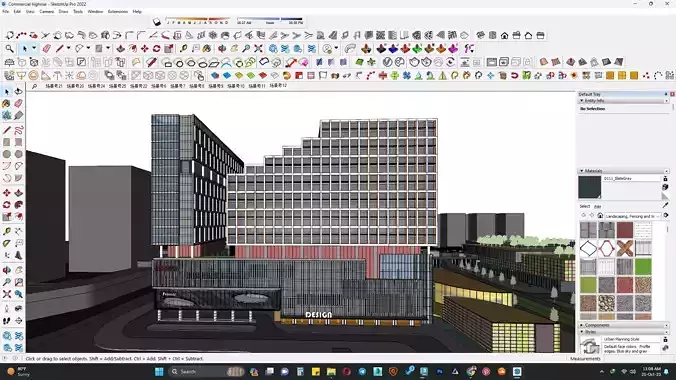 Multifunctional building sketchup model 3D model