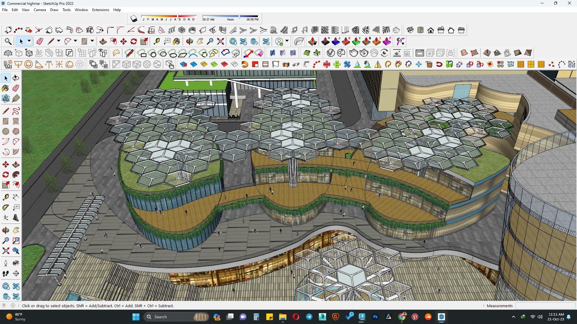 Multifunctional building sketchup model 3D model_7