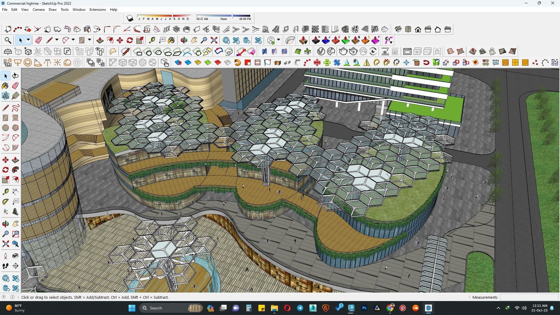 Multifunctional building sketchup model 3D model_8
