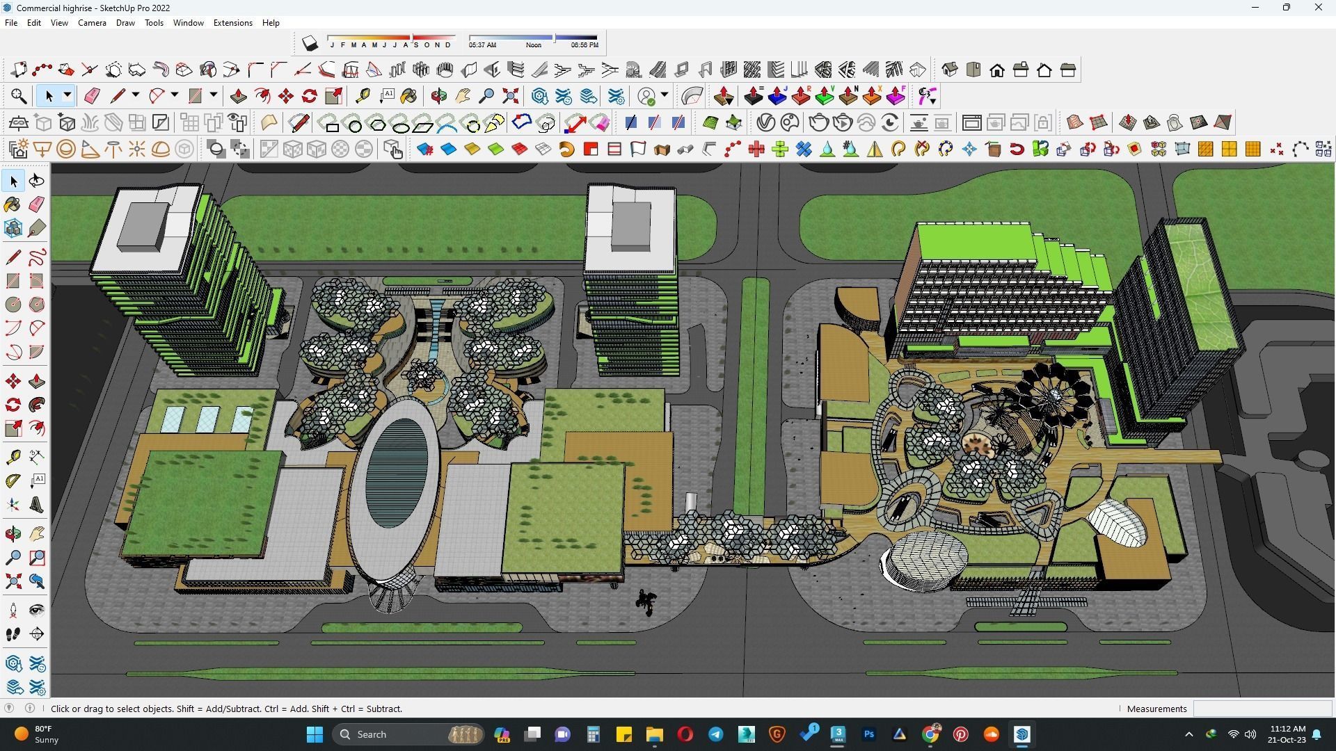Multifunctional building sketchup model 3D model_4