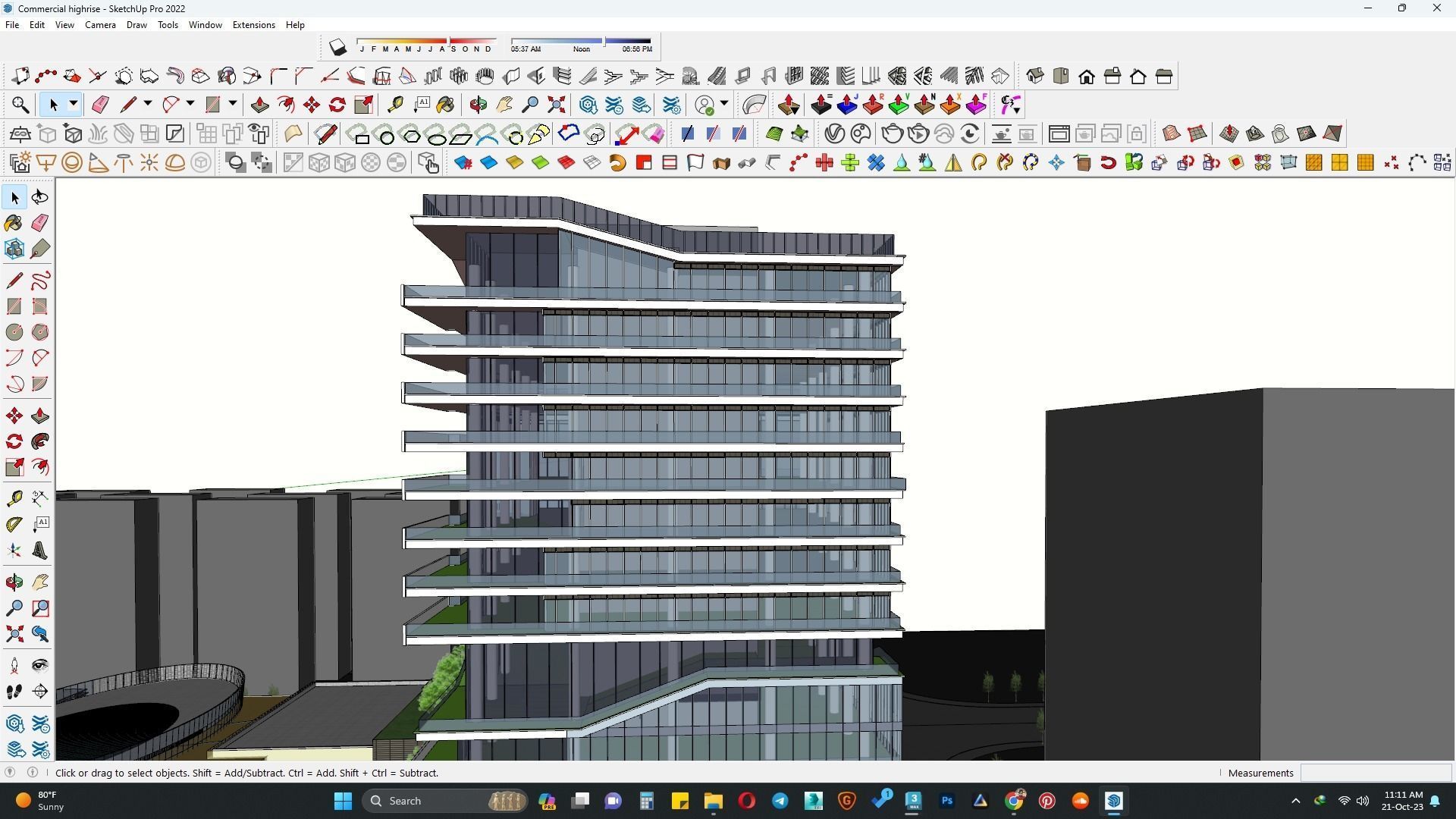 Multifunctional building sketchup model 3D model_10