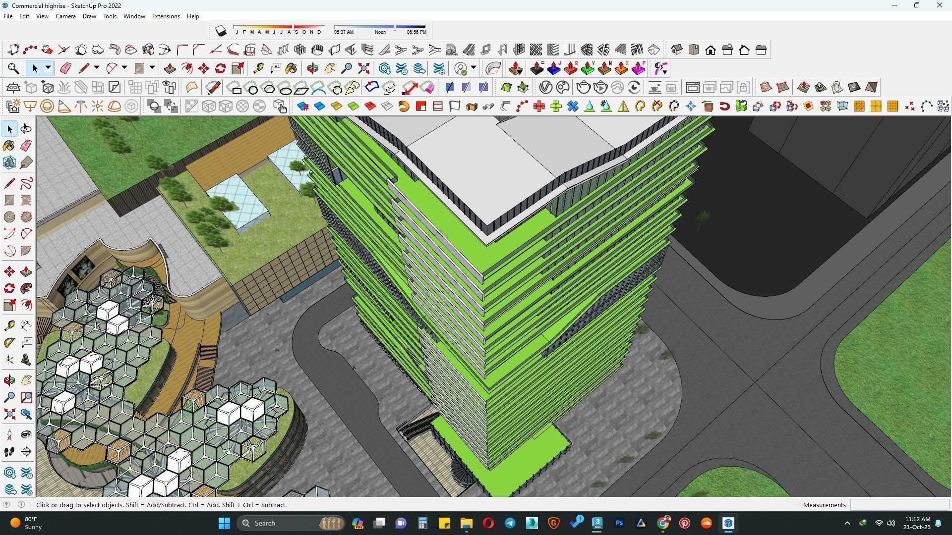 Multifunctional building sketchup model 3D model_12