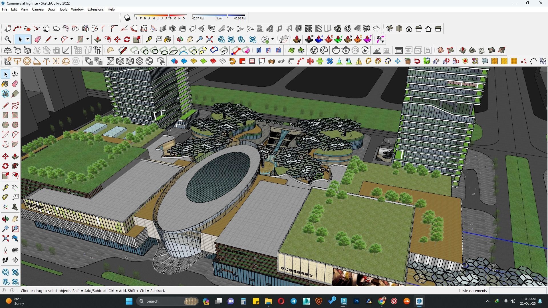 Multifunctional building sketchup model 3D model_6