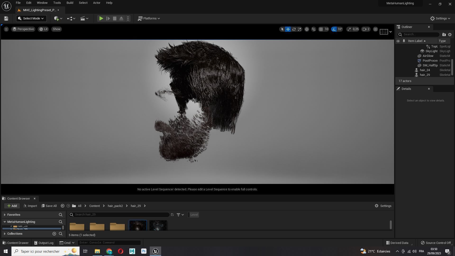 Classique Male Hair - Beard - Moustache Low-poly 3D model_15