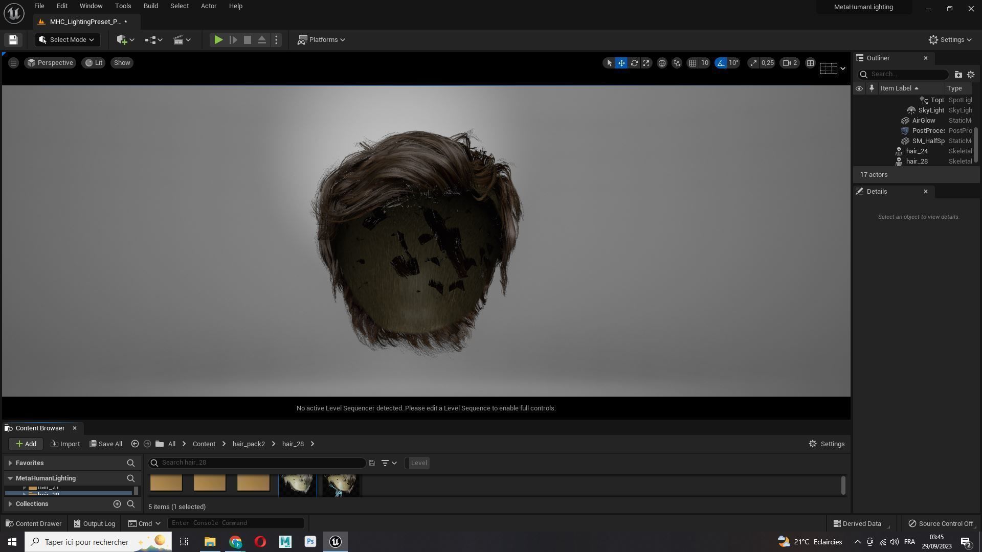 Female Cropped Hair Low-poly 3D model_15