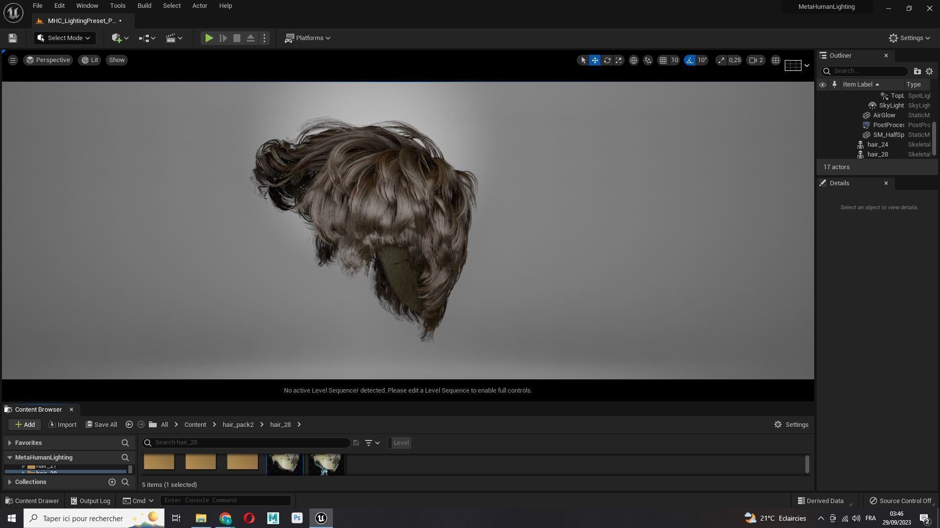 Female Cropped Hair Low-poly 3D model_16