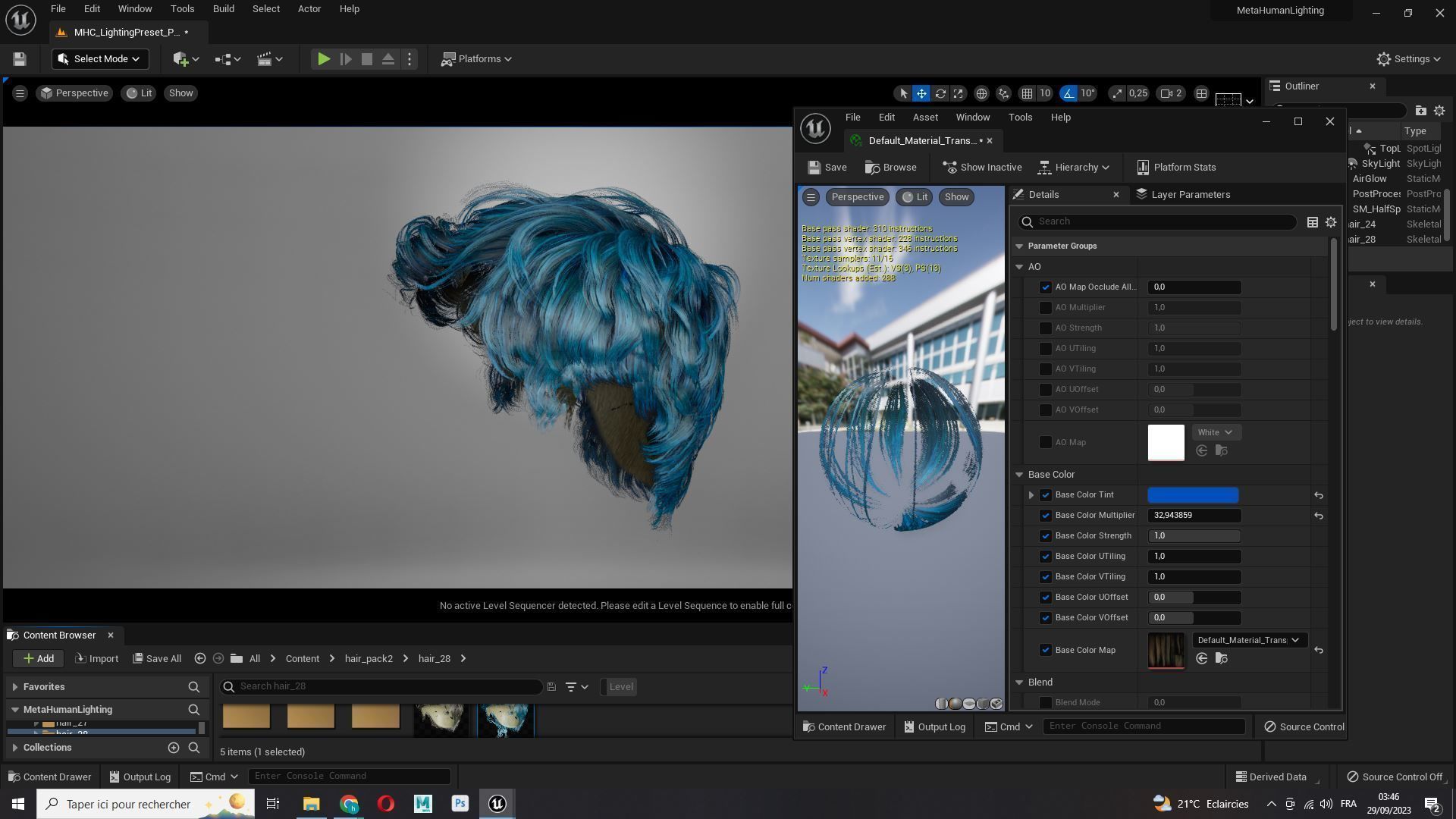 Female Cropped Hair Low-poly 3D model_17