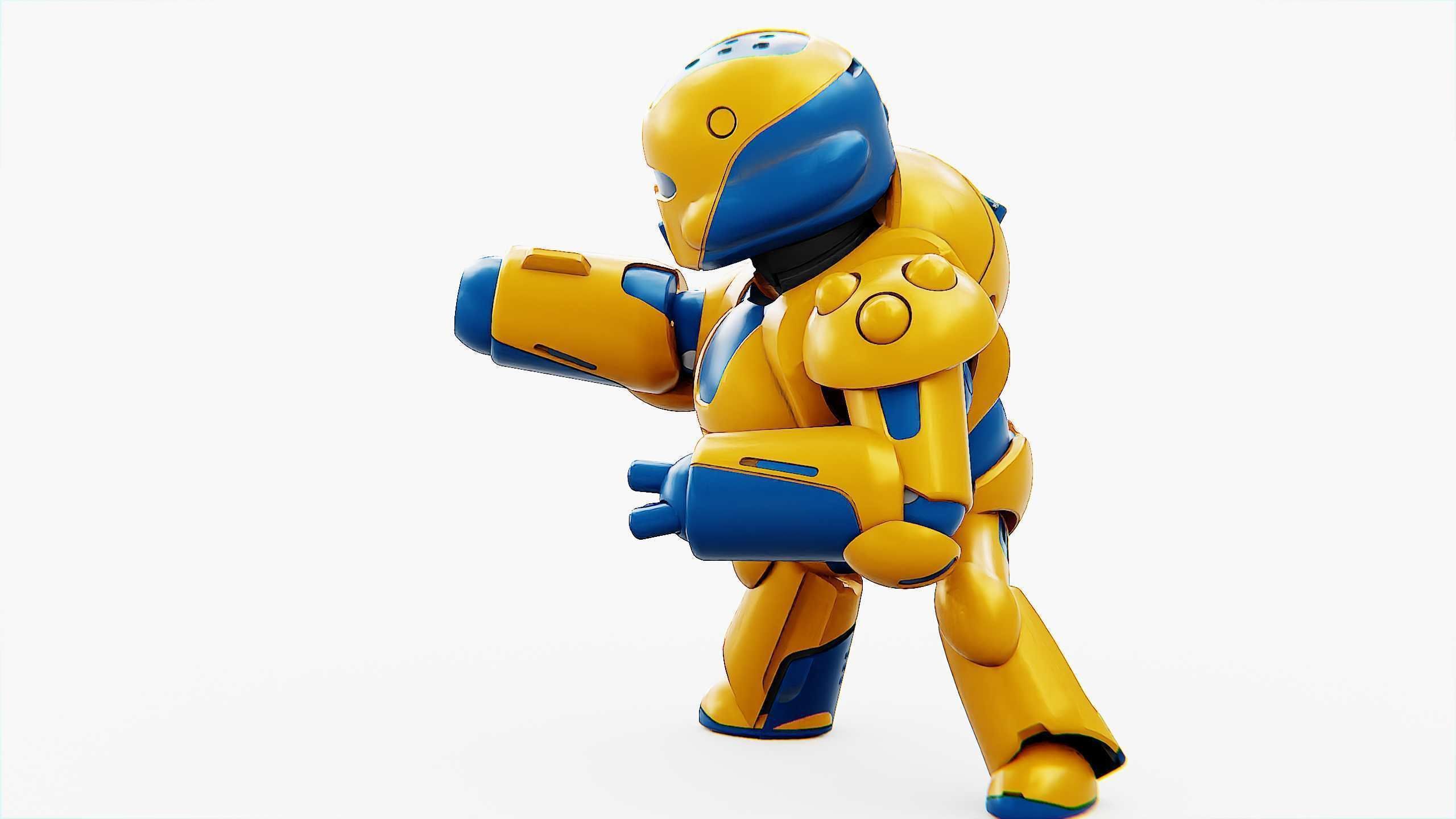 COMBAT DROID COLOBO Rigged for Unreal Engine - Unity - MIXAMO  3D model_5