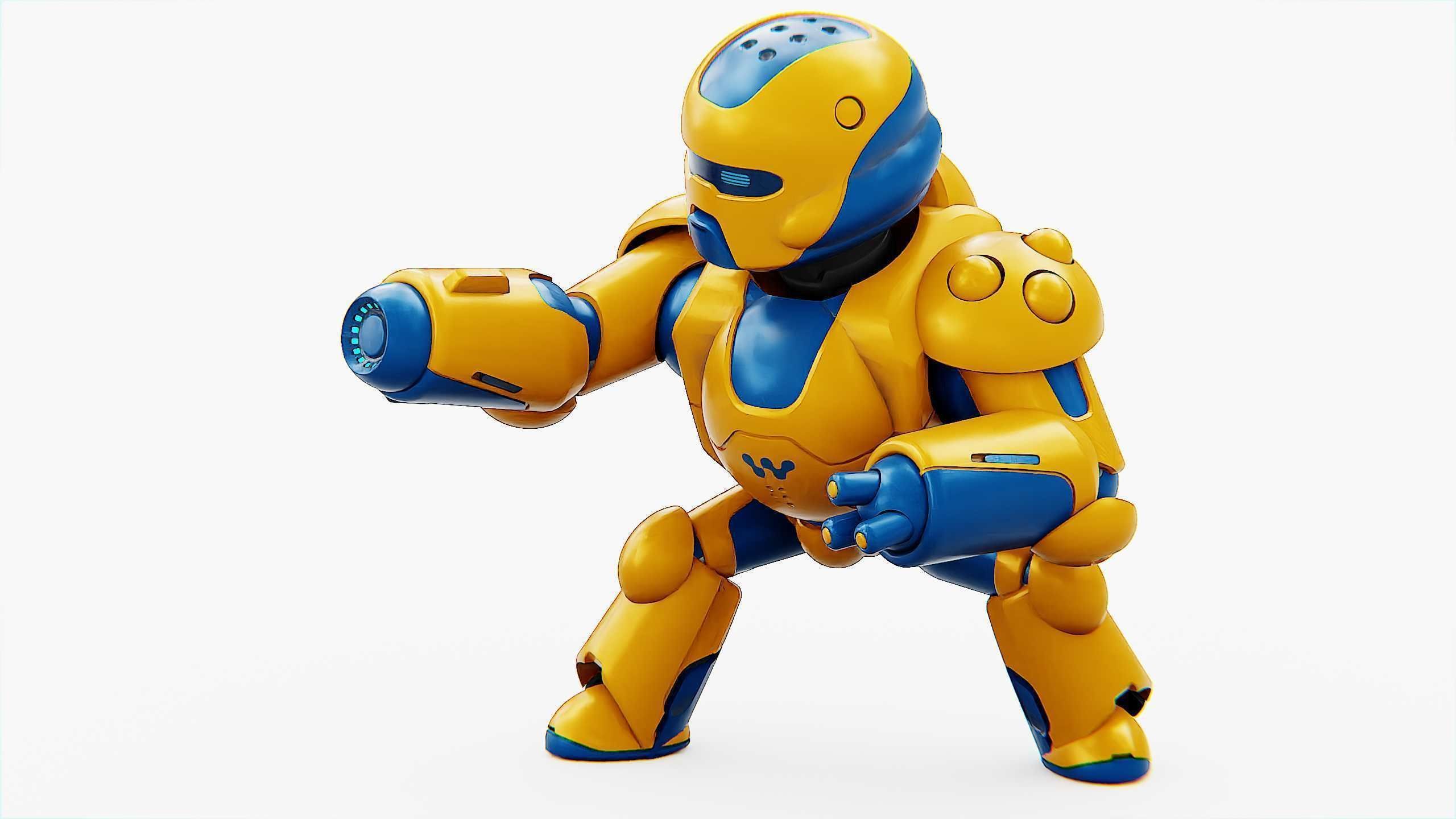 COMBAT DROID COLOBO Rigged for Unreal Engine - Unity - MIXAMO  3D model_3