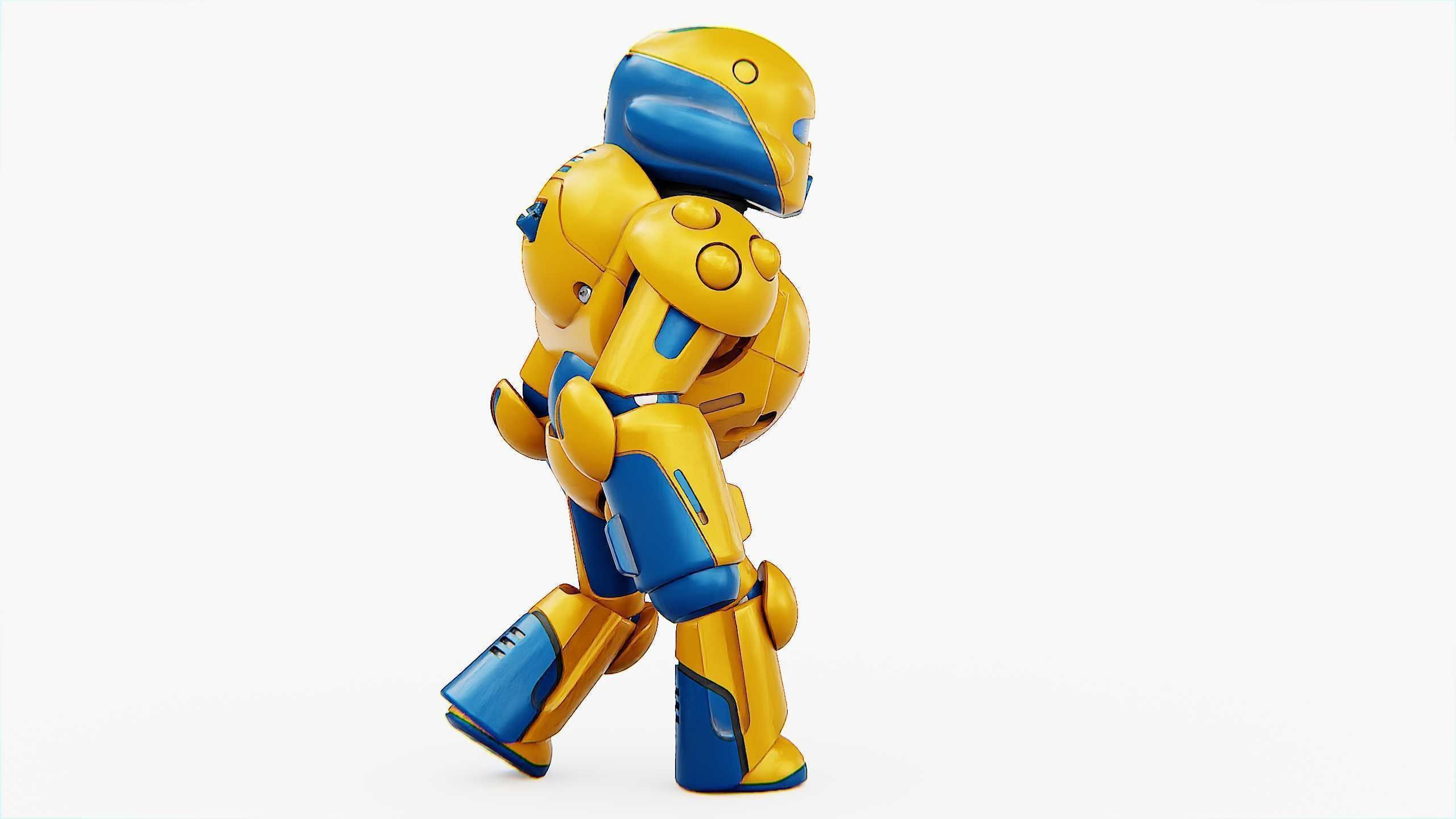 COMBAT DROID COLOBO Rigged for Unreal Engine - Unity - MIXAMO  3D model_30