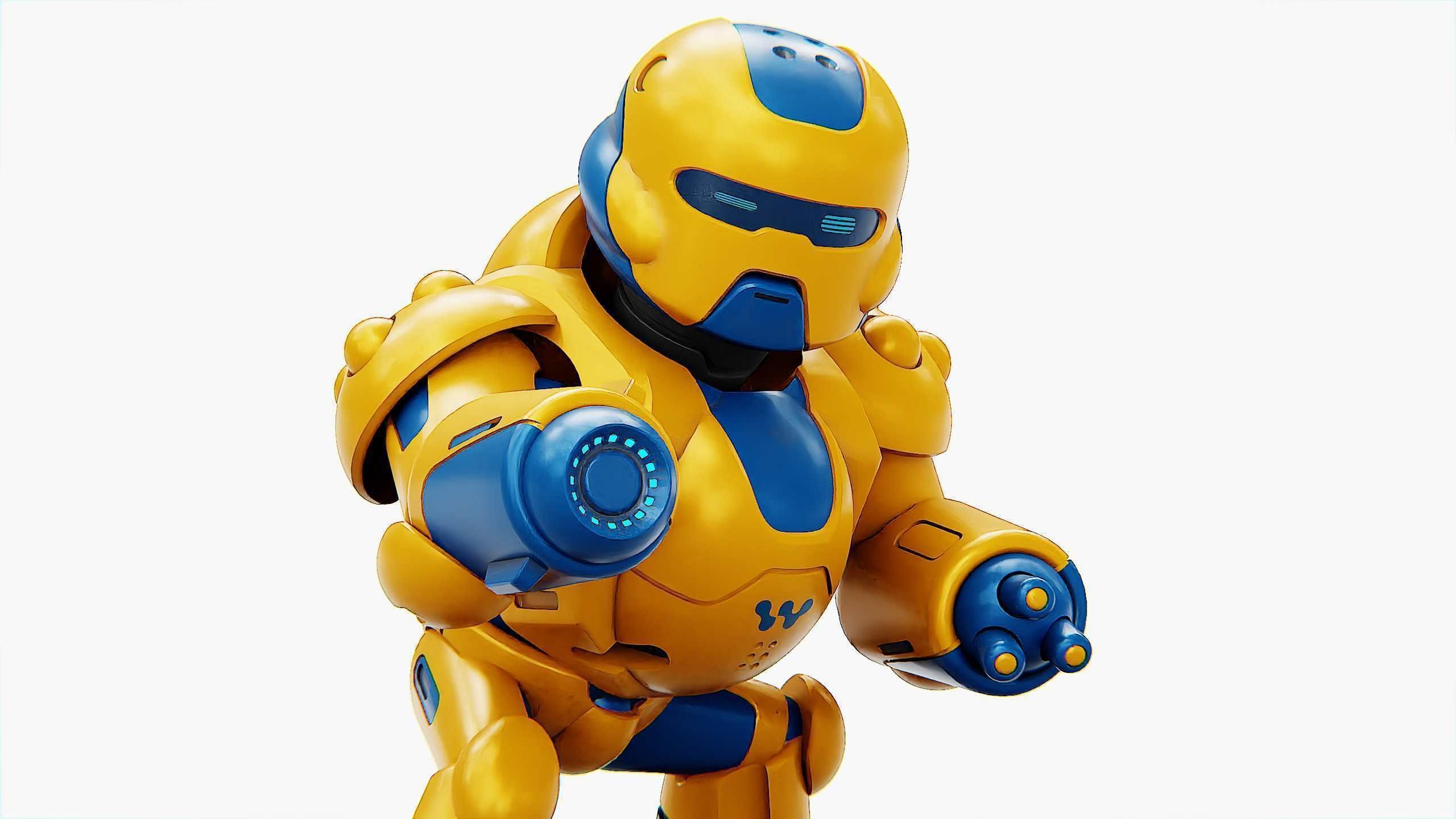 COMBAT DROID COLOBO Rigged for Unreal Engine - Unity - MIXAMO  3D model_13