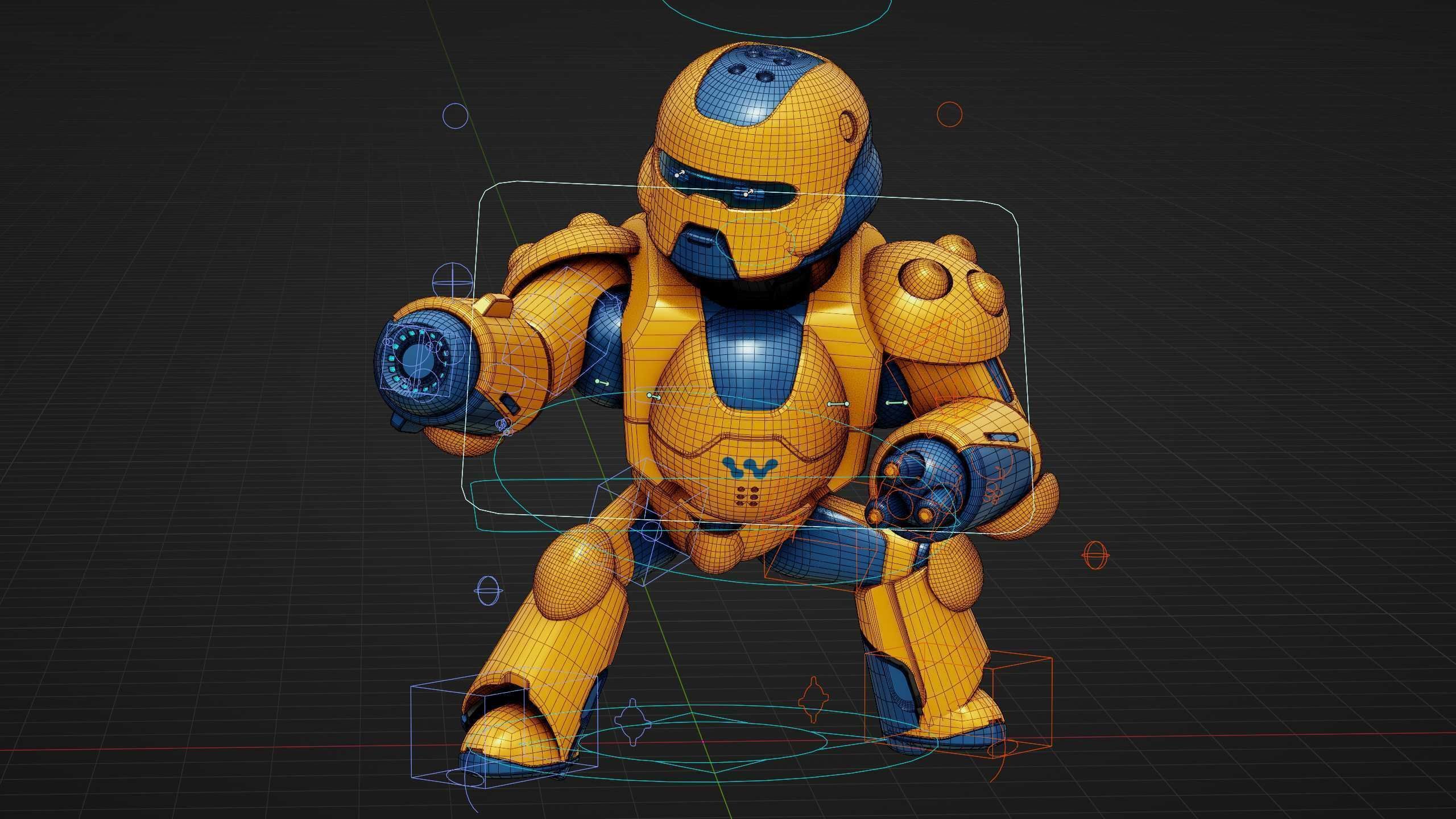 COMBAT DROID COLOBO Rigged for Unreal Engine - Unity - MIXAMO  3D model_37