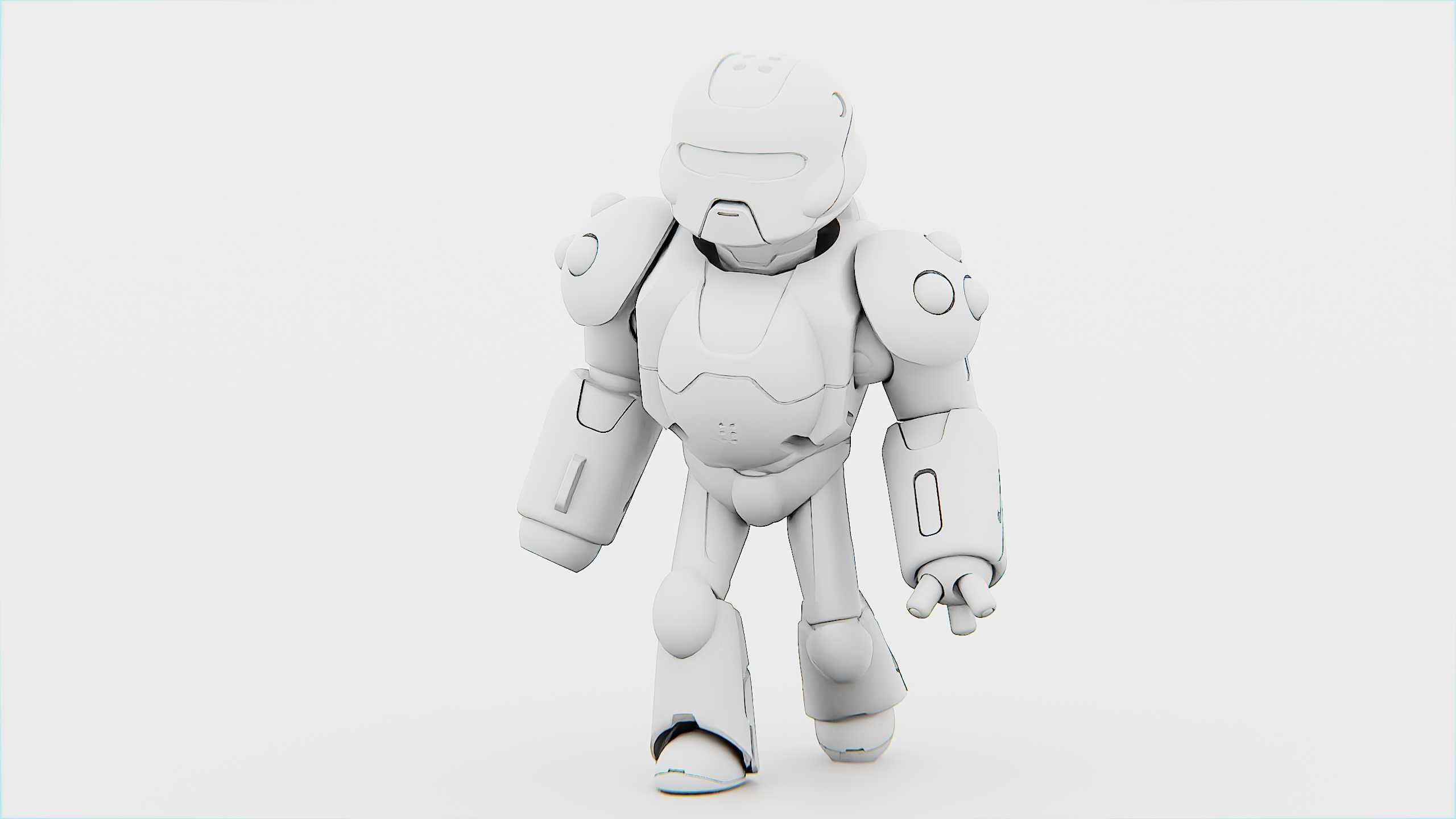 COMBAT DROID COLOBO Rigged for Unreal Engine - Unity - MIXAMO  3D model_32
