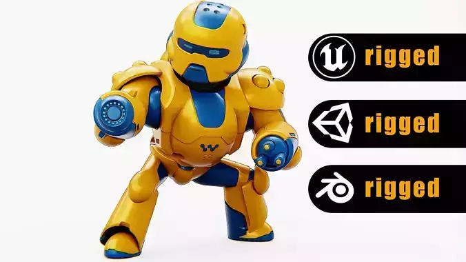 COMBAT DROID COLOBO Rigged for Unreal Engine - Unity - MIXAMO  3D model
