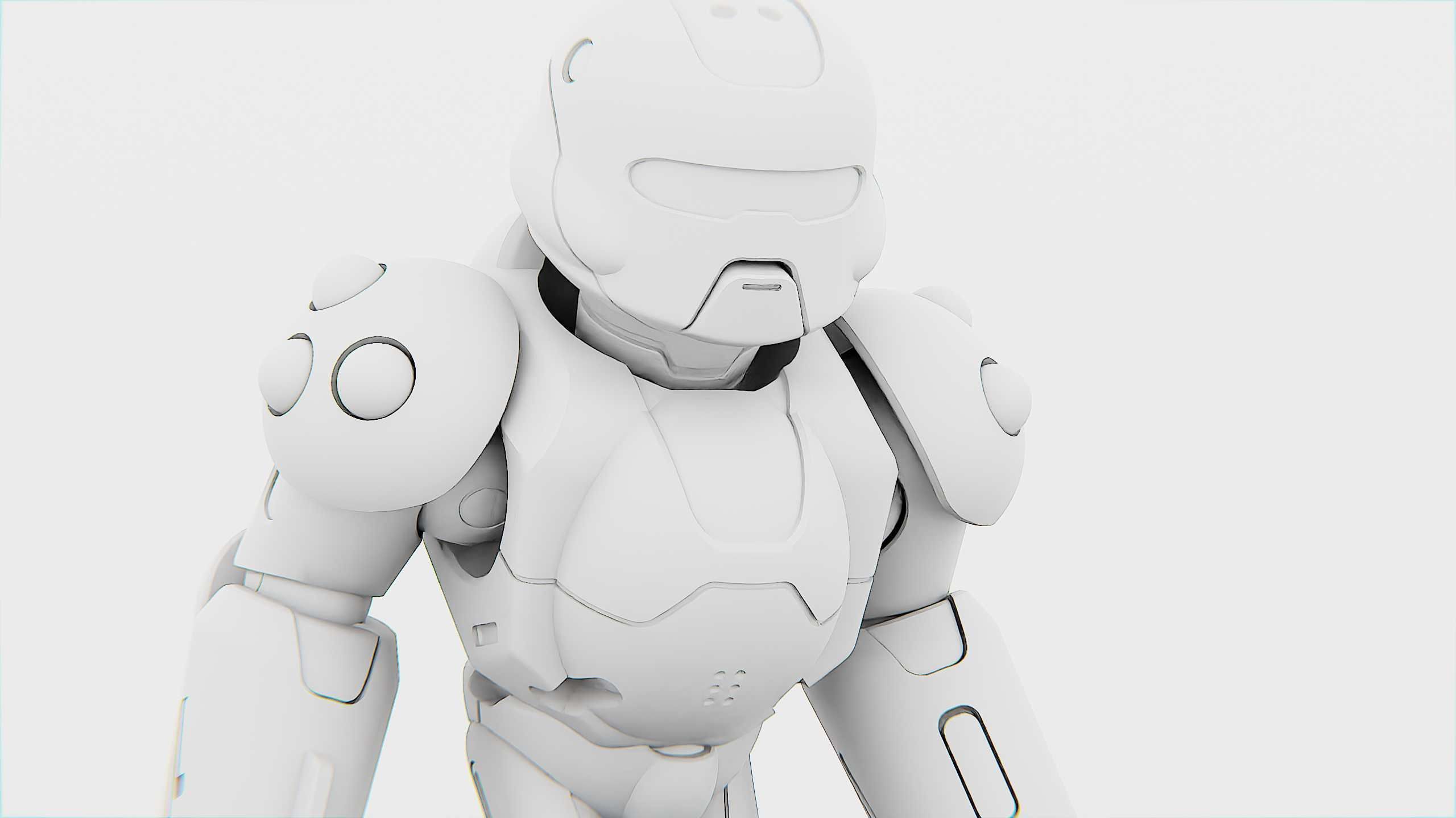 COMBAT DROID COLOBO Rigged for Unreal Engine - Unity - MIXAMO  3D model_34